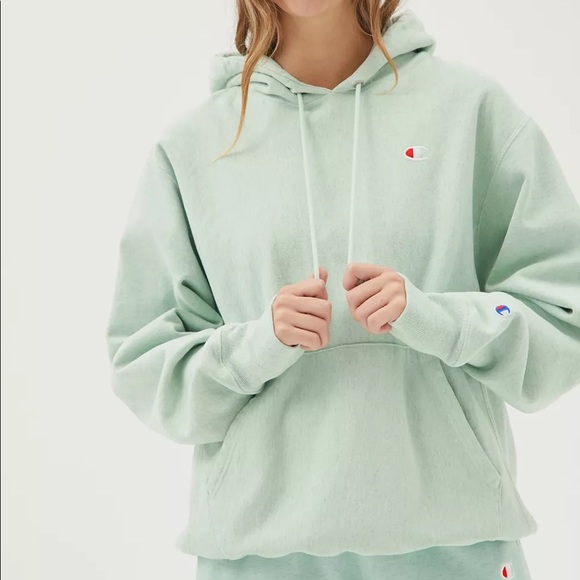 Champion light mint green reverse weave hoodie XS - Picture 7 of 7